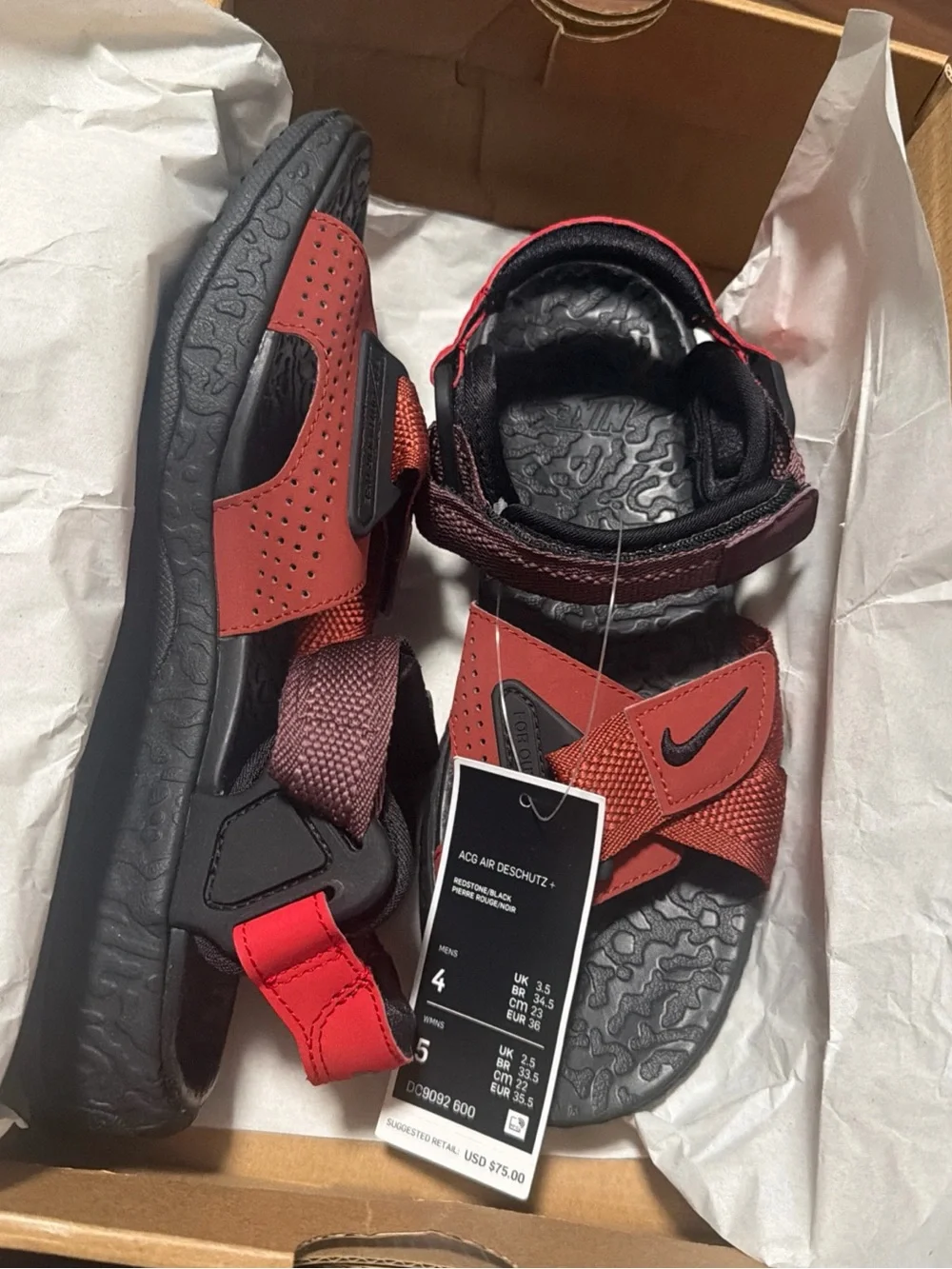 Size 4- Nike ACG Air Deschutz + Redstone